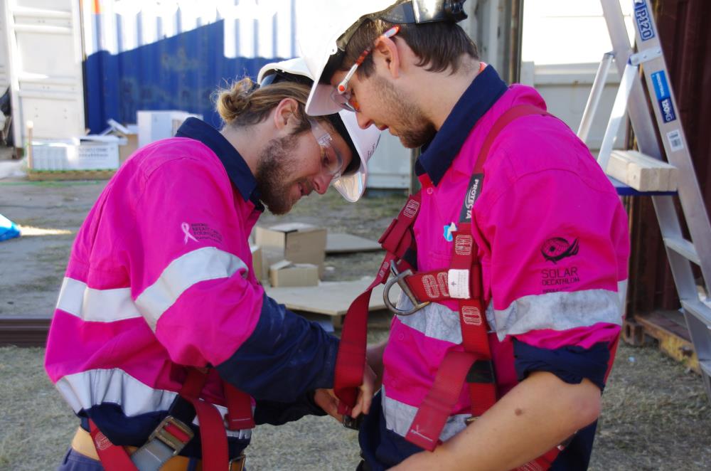 Dan and Luca Attaching harness