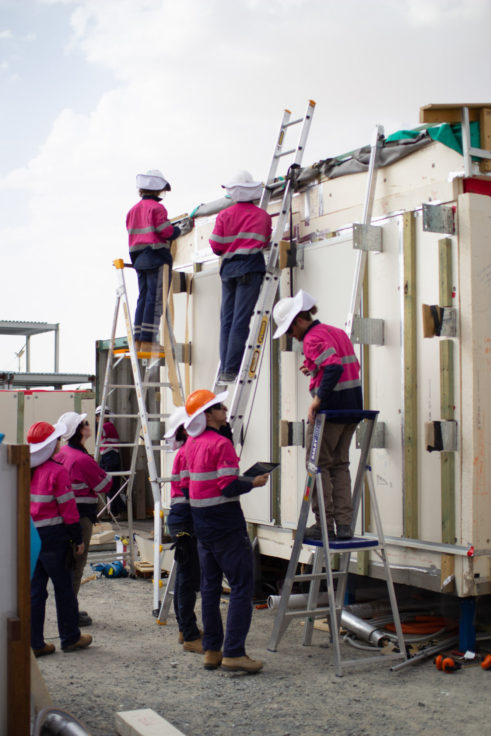 Team UOW Desert Rose Dubai Construction Day 5-21