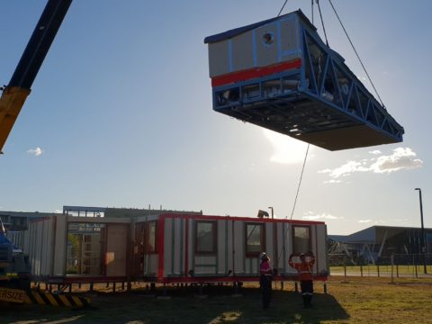 Team UOW Desert Rose Rebuild HVAC cage flying