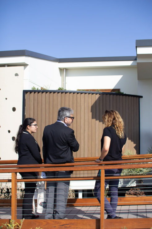 Team UOW SDME2018 Tours- Explaining the courtyard